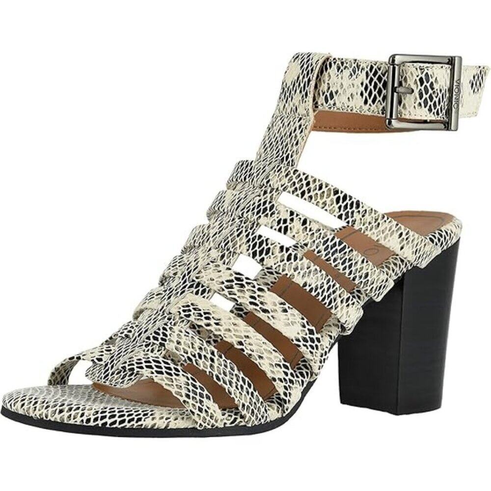 Vionic Sami Python White Leather Gladiator Strapp… - image 1